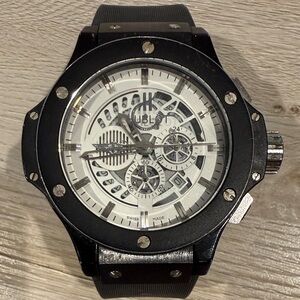 Hublot Black and Silver Watch